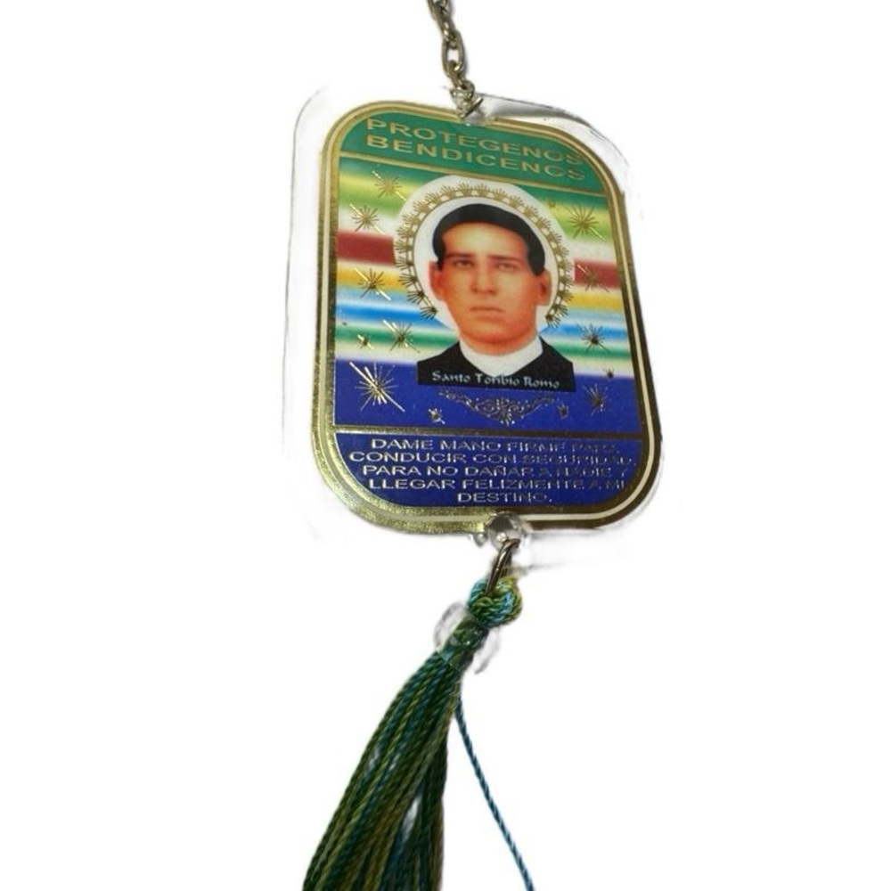 Saint Toribio Religious Pendant with Tassel